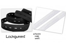 Lochgummi 20mm schwarz oder weiß